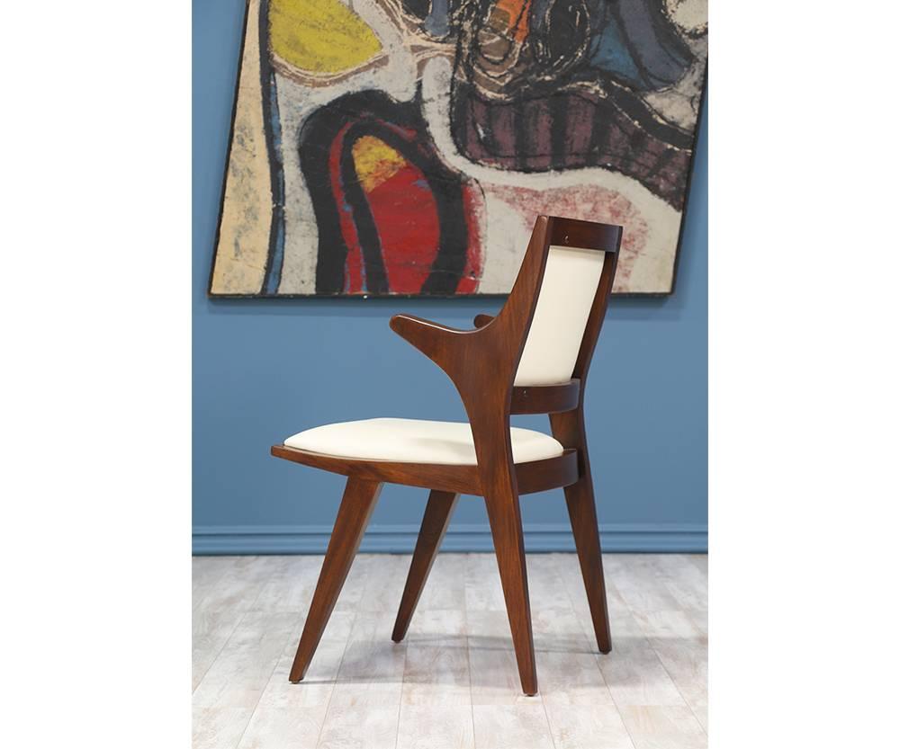 Mahogany Set of Six Rare Dan Johnson Dining Chairs for Hayden Hall Furniture