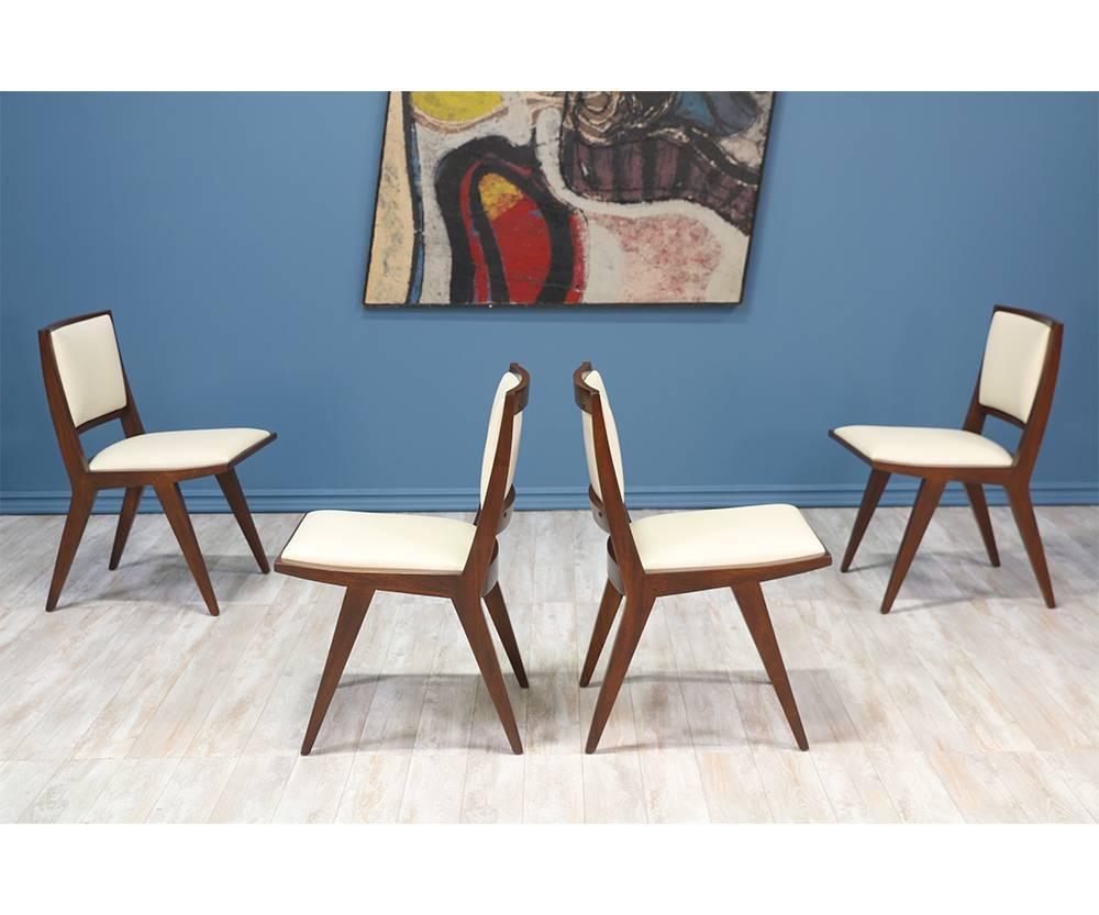 Mid-Century Modern Set of Six Rare Dan Johnson Dining Chairs for Hayden Hall Furniture