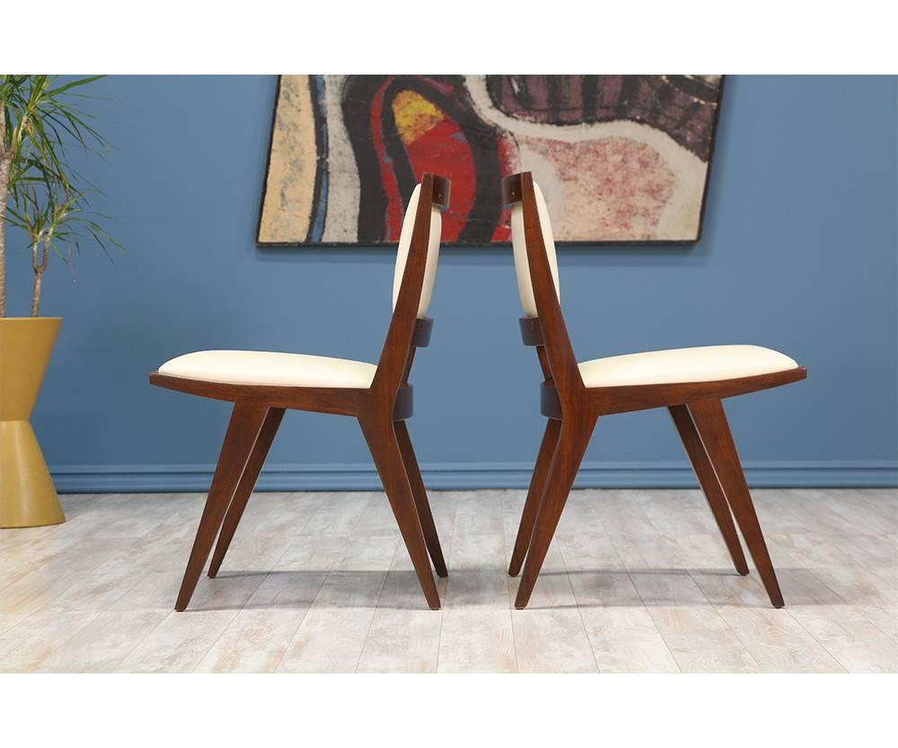 American Set of Six Rare Dan Johnson Dining Chairs for Hayden Hall Furniture