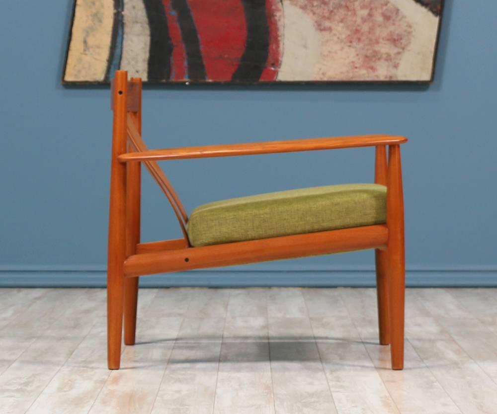 Mid-Century Modern Grete Jalk Teak Lounge Chair for France & Søn