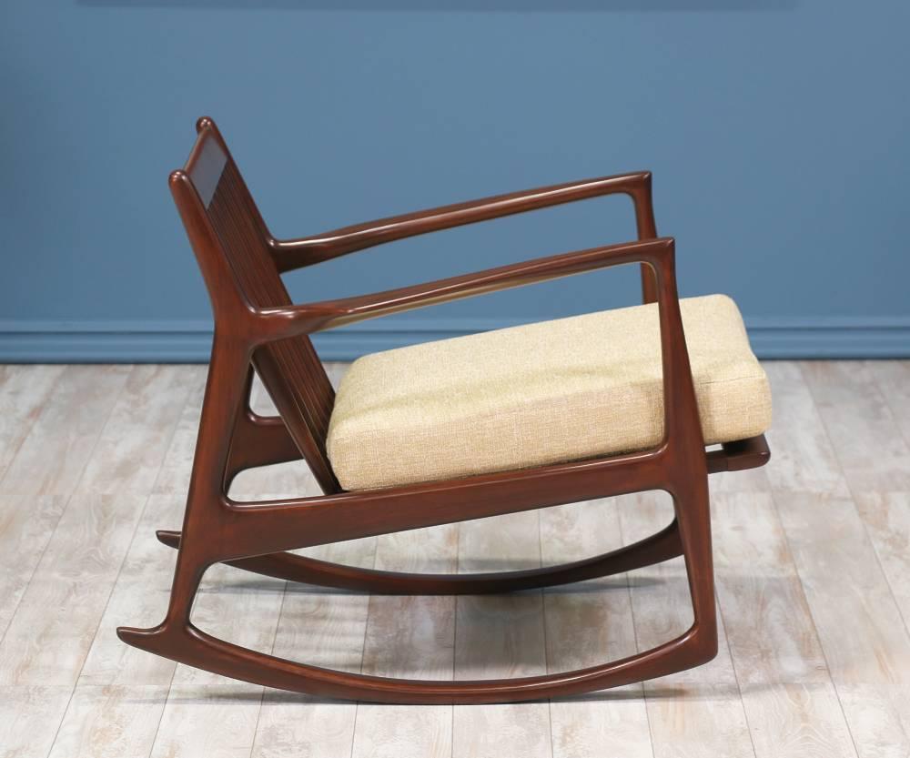 Stained Ib Kofod-Larsen Rocking Chair for Selig