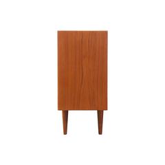 Danish Modern Teak Low Profile Bookcase with Glass Doors