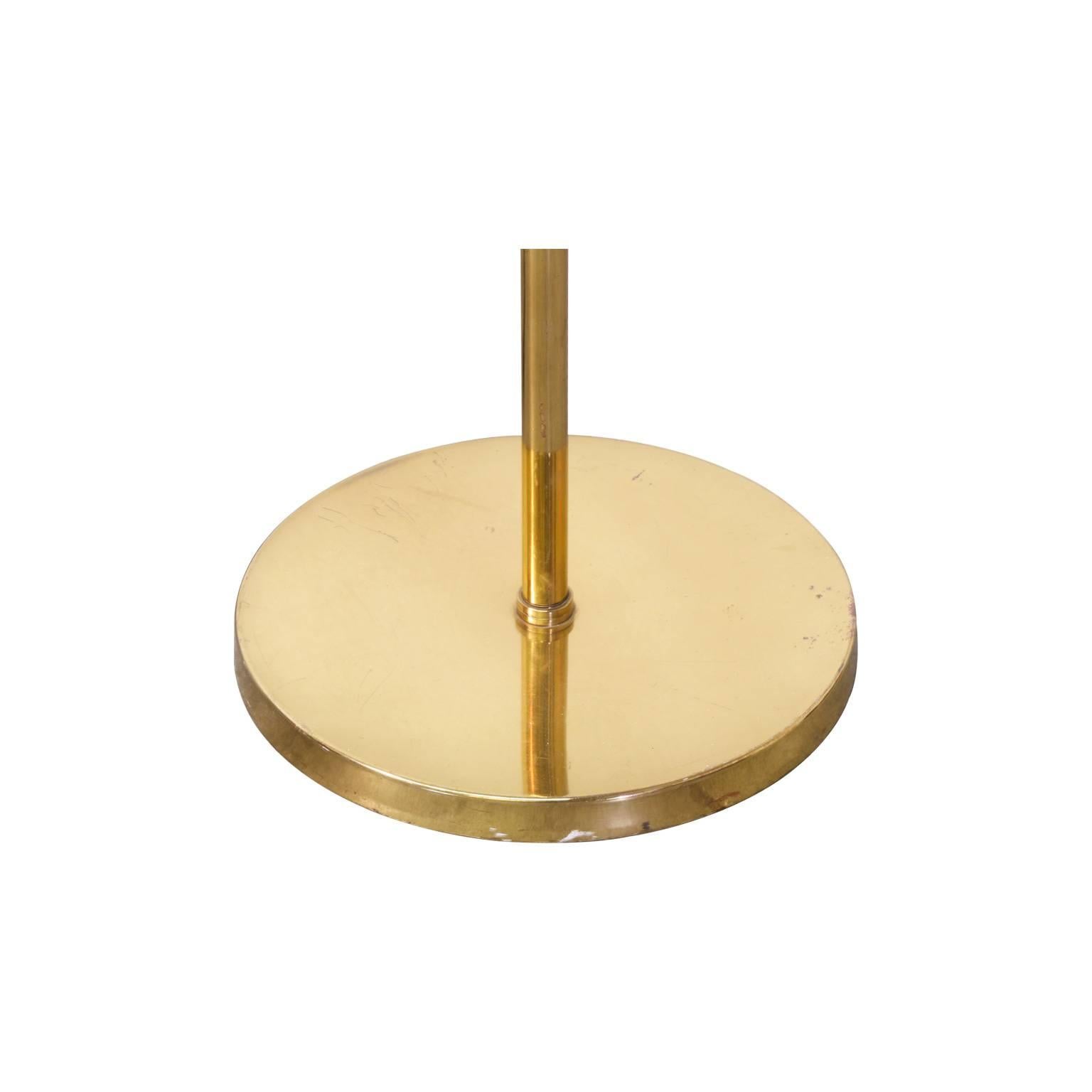 Mid-Century Modern Koch & Lowy Brass Three-Tier Orb Floor Lamp