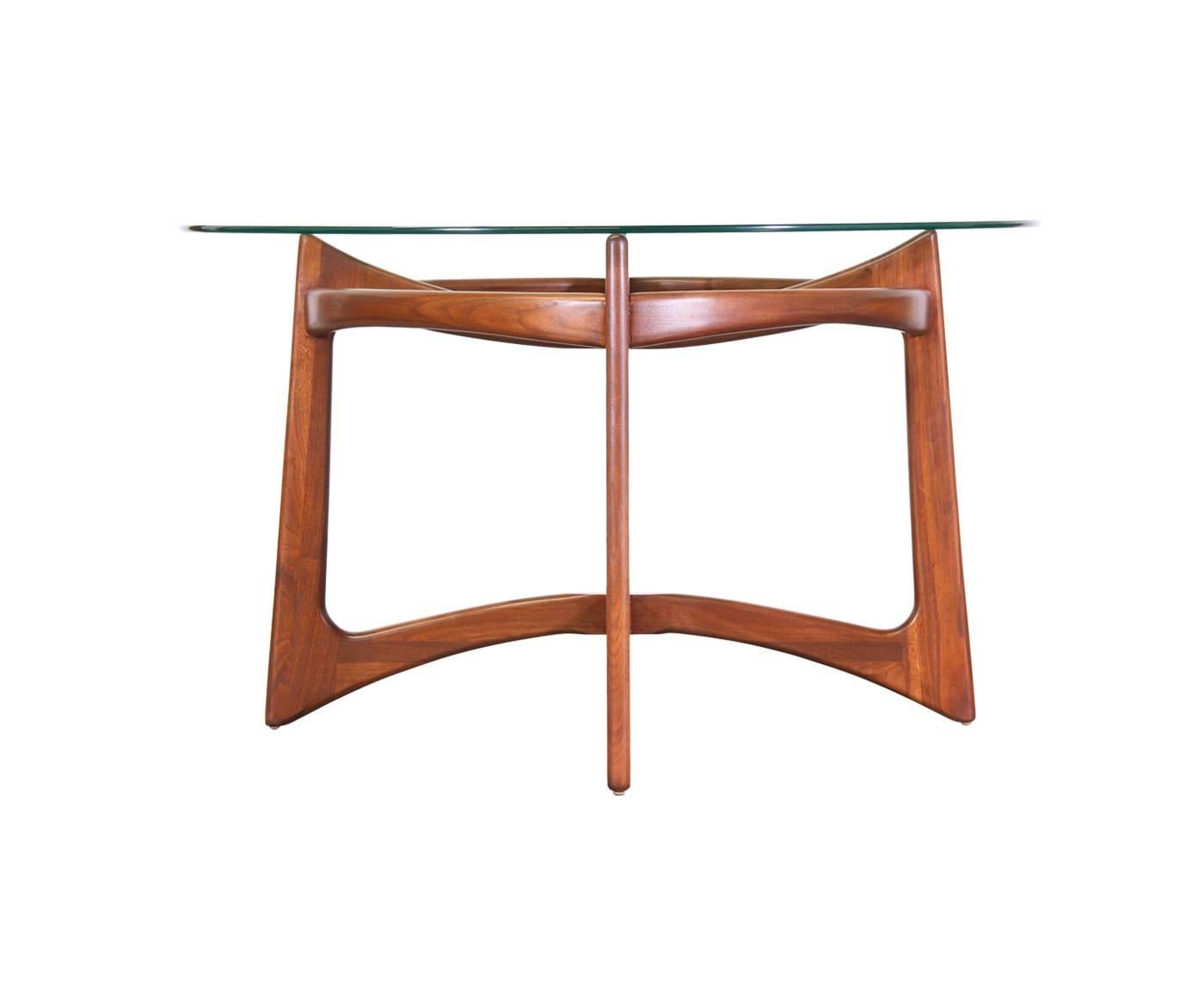 Adrian Pearsall Sculptural Base Dining Table with Glass Top for Craft Associates In Excellent Condition In Los Angeles, CA