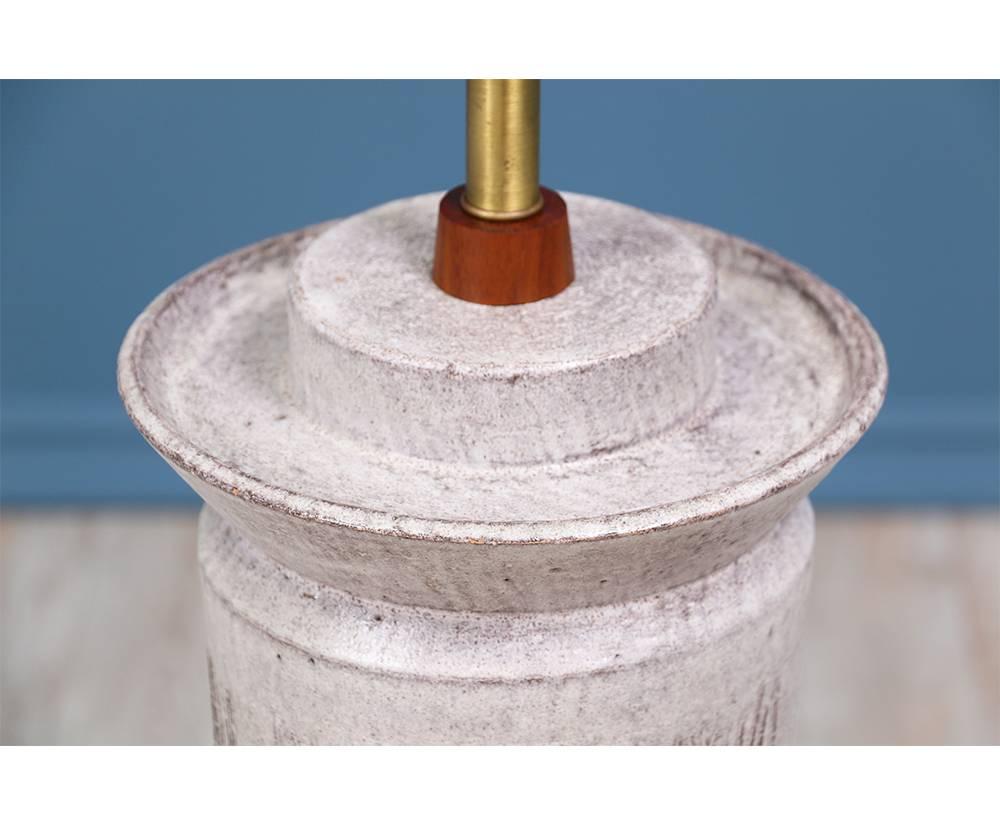 Brass Aldo Londi Ceramic Table Lamp for Bitossi