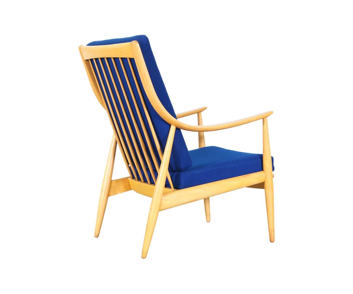 Mid-Century Modern Peter Hvidt & Orla Mølgaard Nielsen High Back Lounge Chair for France & Sons