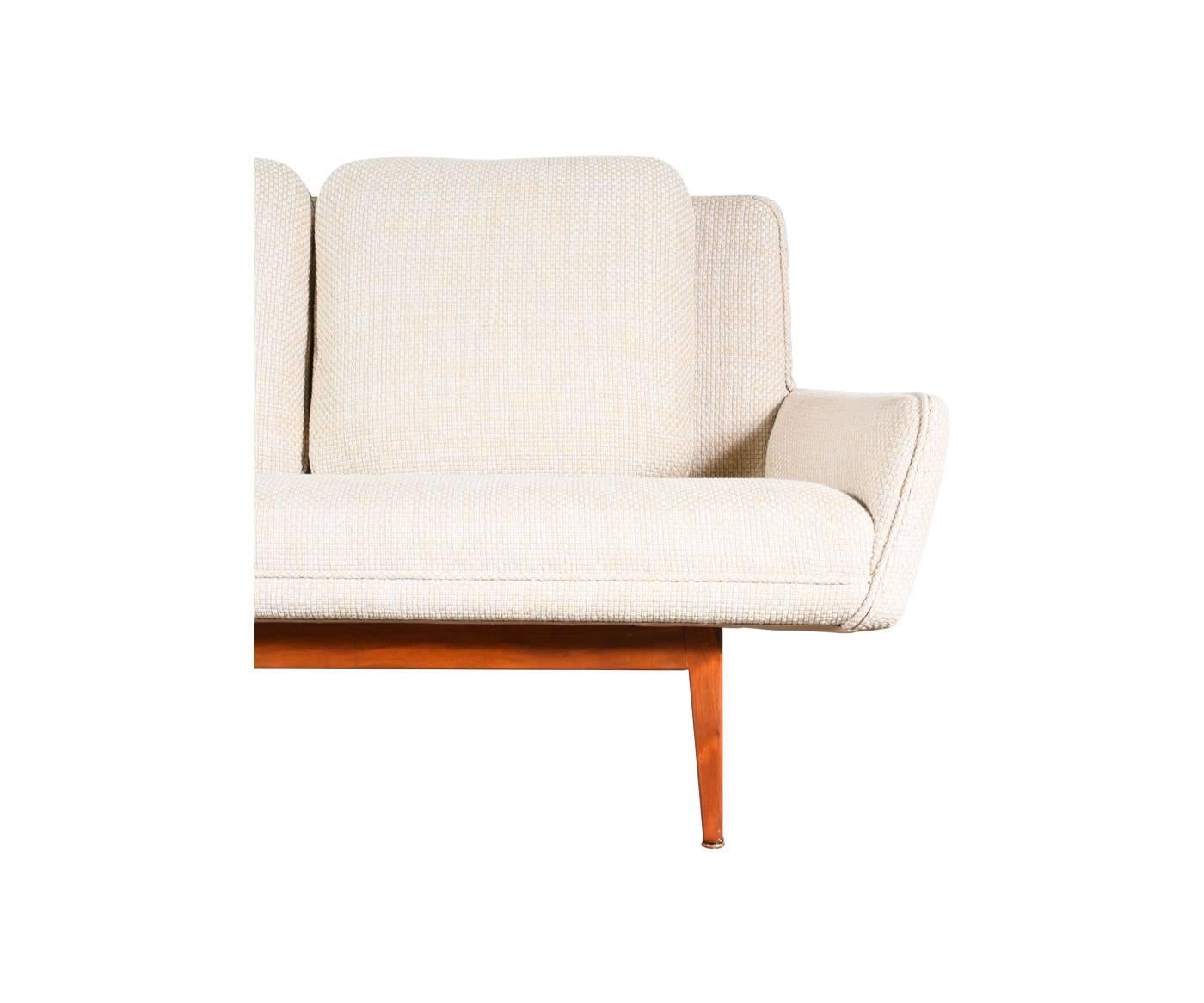 Mid-Century Modern Jens Risom Model #2535 Walnut Sofa