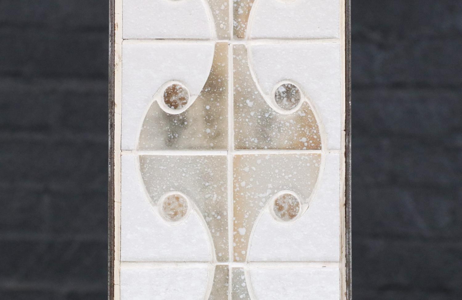 Expertly Restored - Mid-Century Modern Mosaic Tile & Steel Table Lamp For Sale 3