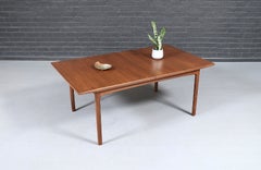 Folke Ohlsson Model-452 Expanding Walnut Dining Table for Dux