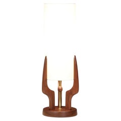 Expertly Restored - David Shreve Sculptural Walnut Table Lamp for V.H. Woolums