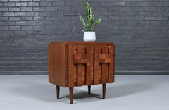 Expertly Restored - Single Mid-Century Brutalist "Staccato" Night Stand by Lane