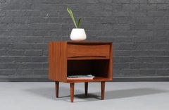 Expertly Restored - Danish Modern Teak Night Stand w/ Bookcase by Dyrlund