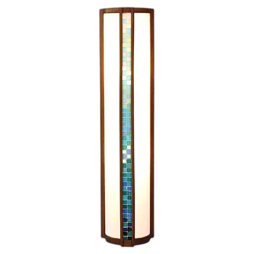 Expertly Restored - John Keal Mosaic Tile Floor Lamp for Modeline of CA For Sale