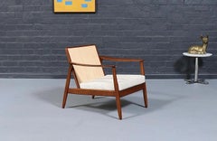 Expertly Restored - Folke Ohlsson Cane & Tweed Lounge Chair for Dux