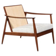 Expertly Restored - Folke Ohlsson Cane & Tweed Lounge Chair for Dux