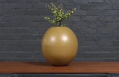 Marilyn Kay Austin Olive Green Sphere Planter for Architectural Pottery