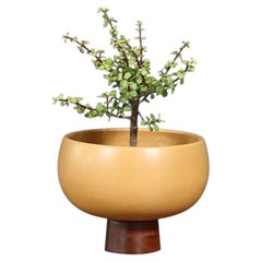 Expertly Restored-John Follis "Floating Pottery" Model-FB Mustard Glazed Planter