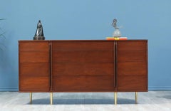 Edward J. Wormley Model 5272A Dresser with Brass Taper Legs for Dunbar