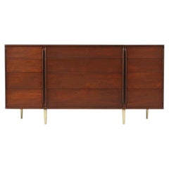 Edward J. Wormley Model 5272A Dresser with Brass Taper Legs for Dunbar