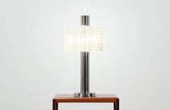 Midcentury Chrome And Murano Table Lamp by Doria Leuchten