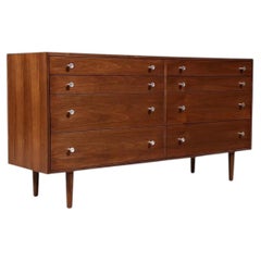Expertly Restored - Walnut Dresser by Milo Baughman for Glenn of California