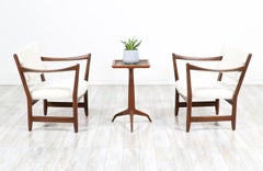Fredrik Kayser & Adolf Relling fauteuil de salon Kaminstolen en teck et laine bouclée africaine