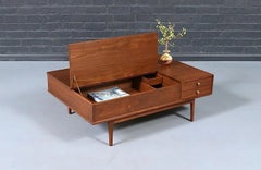 Drexel “Declaration” Walnut Coffee Table by Kipp Stewart & Stewart MacDougall