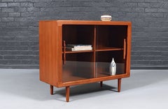 Restaurata a regola d'arte - Credenza-libreria in teak e vetro di Bernhard Pedersen e Figlio