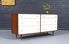 Milo Baughman Modernist Lacquered & Walnut Dresser for Glenn of California