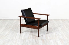Expertly Restored - Nordic Modern Sculpted Rosewood Reclining Lounge Chair