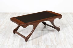 Don Shoemaker Couchtisch aus Palisanderholz und Leder für Señal Furniture