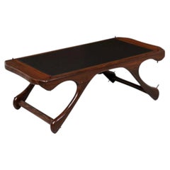 Don Shoemaker Couchtisch aus Palisanderholz und Leder für Señal Furniture