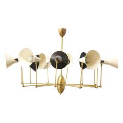 Italian Bruno Gatta Spider Pendant Chandelier by Stilnovo