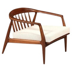 Expertly Restored - Milo Baughman Sculpted Walnut Lounge Chair for Thayer Coggin