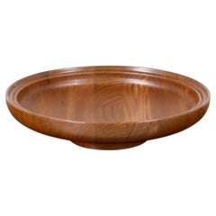 Restaurado por expertos - Henning Koppel Cuenco grande de teca para Georg Jensen
