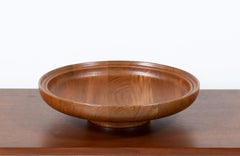 Restaurado por expertos - Henning Koppel Cuenco grande de teca para Georg Jensen