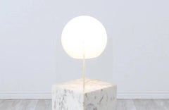 Mid-Century Modern Geometric Lucite & Globe Table Lamp