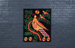 Luis Montiel Handwoven Venezuelan Modern Folk Art Bird Tapestry