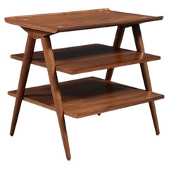 Merton L. Gershun Pyramid Tier Table w/ Steel Accent for American of Martinsvill