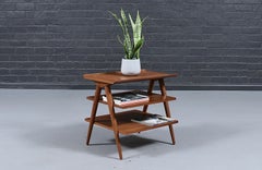 Merton L. Gershun Pyramid Tier Table w/ Steel Accent for American of Martinsvill