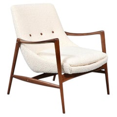 Expertly Restored - Rolf Rastad & Adolf Relling Boucle & Leather Lounge Chair