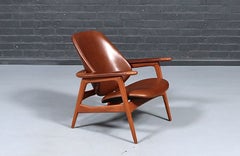 Arne Hovmand-Olsen Teak & Cognac Leather Lounge Chair for Mogens Kold