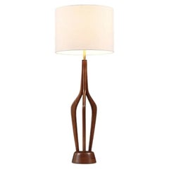 Expertly Restored - David Shreve Sculpted Walnut Table Lamp for V.H. Woolums