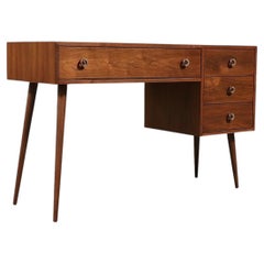 Expertly Restored- Greta M. Grossman Walnut Writing Desk for Glenn of California