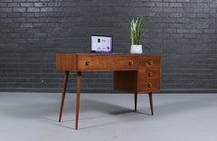 Expertly Restored- Greta M. Grossman Walnut Writing Desk for Glenn of California