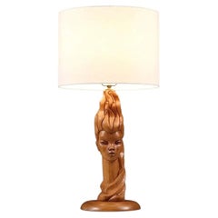 Lámpara de mesa con figura esculpida de mujer, estilo «Mid-Century Modern», de Lighthouse Co.