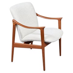 Expertly Restored - Fredrik Kayser Sculpted Teak Armchair for Vatne Mobelfabrikk