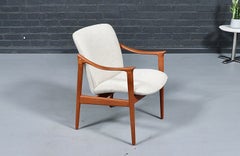 Expertly Restored - Fredrik Kayser Sculpted Teak Armchair for Vatne Mobelfabrikk