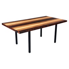 Expanding Milo Baughman Multi-Wood Dining Table for Directional