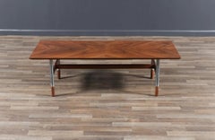 Expertly Restored - Jack Cartwright Steel & Walnut Coffee Table for Founders